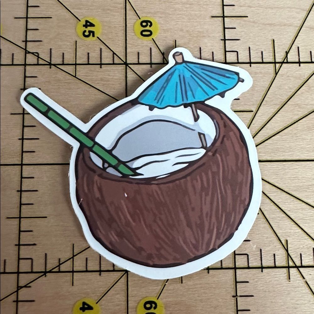 💜13/$13 +Bundle Sticker Sale| Coconut Milk Dairy Beverage Waterproof Sticker